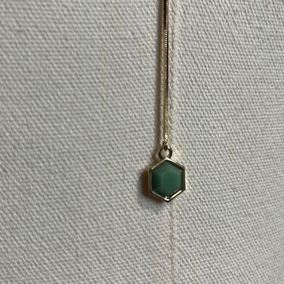 Park Lane NWOT gold and green beaded drop long necklace - Picture 4 of 12